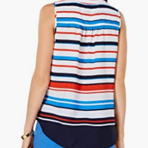 Charter club  Ocean Drift striped plus 1X blouse - Picture 2 of 6